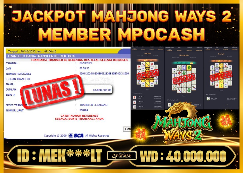 MPOCASH JACKPOT Mahjong Ways 2